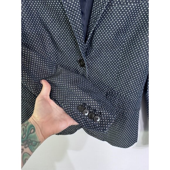 J.Crew schoolboy blazer polka dot size 0 twee coquette light academia collegiate - Picture 3 of 6